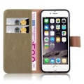 Miniatyrbild 3 av 4: Plånboksfodral i konstläder för Apple iPhone 6/6S - CADORABO - BRUN - Magnetiskt stöd och kortfack kastanj