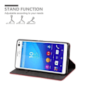 Miniatyrbild 4 av 4: Sony Xperia C4-fodral i APPLE RED från Cadorabo (INVISIBLE MAGNETIC CLOSURE Design) Helt skyddsfodral med flipskydd