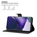 Miniatyrbild 3 av 4: Cadorabo Fodral för Samsung Galaxy NOTE 20 PLUS i JET BLACK Skyddsfodral Magnetstängning Stativfunktion Kolsvart