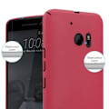 Miniatyrbild 2 av 4: Coque - CADORABO - HTC ONE M10 - Stötskydd - Frostad Design - Röd Färg Frostig röd