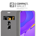 Miniatyrbild 4 av 4: Etui för Huawei NOVA 7 5G - CADORABO - BLÅ SVART - Syntetläder - Magnetisk stängning - Ställfunktion MÖRKBLÅ