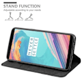 Miniatyrbild 4 av 4: OnePlus 5T-fodral i NIGHT BLACK från Cadorabo (INVISIBLE MAGNETIC CLOSURE Design) Fullt skyddsfodral med flipskydd
