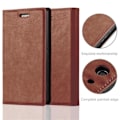Miniatyrbild 2 av 4: Sony Xperia Z3 COMPACT Fodral i MEDIUM BRUN från Cadorabo (INVISIBLE MAGNETIC CLOSURE Design) Fullt skyddsfodral med