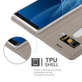 Miniatyrbild 2 av 4: Nokia 9 Fodral i LJUSGRÅ BRUNT från Cadorabo (TYG-LÄDERDESIGN) Helt skyddsfodral med Flip Flip och Stativ