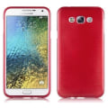 Miniatyrbild 1 av 4: Samsung Galaxy E7 2015 (5) Fodral i CHERRY RED by Cadorabo (BORSTAD METALL DESIGN) Ultramjukt silikongel TPU-fodral