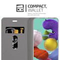 Miniatyrbild 4 av 4: Coque - CADORABO - Samsung Galaxy A51 5G - Grå Svart - Simil läder - Ställfunktion MÖRKGRÅ