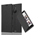 Miniatyrbild 1 av 4: Nokia Lumia 1520 Fodral i NIGHT BLACK från Cadorabo (INVISIBLE MAGNETIC CLOSURE Design) Helt skyddsfodral med flipskydd