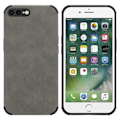 Miniatyrbild 1 av 4: Coque för Apple iPhone 7 PLUS / 7S PLUS / 8 PLUS Etui i Grå Sand Fodral Skydd Case i Elegant TPU Silikon och Konstläder Grå