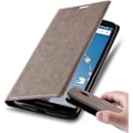 Miniatyrbild 1 av 4: Google NEXUS 6-fodral i kaffebrunt från Cadorabo (INVISIBLE MAGNETIC CLOSURE Design) Helt skyddsfodral med flipflik