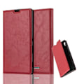 Miniatyrbild 1 av 4: Sony Xperia T3 fodral i APPLE RED från Cadorabo (INVISIBLE MAGNETIC CLOSURE Design) Helt skyddande fodral med flip flik