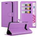 Miniatyrbild 1 av 4: Etui för LG V60 ThinQ - CADORABO - Orkidé Violett - Syntetläder - Magnetstängning - Ställfunktion Orkidévioler