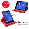 Miniatyrbild 2 av 4: Tablettfodral - CADORABO - Sony Xperia Tablet Z3 COMPACT - Läderimitation - 360 grader - Brun Brun
