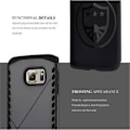 Miniatyrbild 2 av 4: Cadorabo Fodral till Samsung Galaxy S6 EDGE, GUARDIAN GREY Design HYBRID TPU Gel Silicon Hard case
