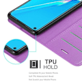Miniatyrbild 4 av 4: Skyddsfodral för Oppo A92 - CADORABO - Orkidéer Violett - Konstläder - Magnetisk stängning - Ställfunktion Orkidévioler