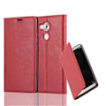 Miniatyrbild 1 av 4: Huawei MATE 8 fodral i APPLE RED från Cadorabo (INVISIBLE MAGNETIC CLOSURE Design) Helt skyddande fodral med flip flik