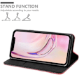 Miniatyrbild 3 av 4: Etui för Apple iPhone 13 PRO MAX - CADORABO - RÖD SVART - Syntetläder - Magnetstängning - Ställfunktion RÖD SVART
