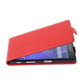 Miniatyrbild 1 av 4: Cadorabo Sony Xperia X Performance DESIGN FLIP-stil Fodral Skal i konstläder Struktur KÖRSBÄRSRÖD