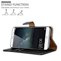 Miniatyrbild 4 av 4: Fodral till Huawei MATE S - CADORABO - Bokfodral - Svart konstläder - Stativfunktion - Kortfack Svart