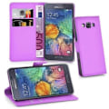 Miniatyrbild 1 av 3: Cadorabo Fodral Samsung Galaxy A7 2015 LILA Fodral Fodral Fullt skydd Magnetiskt stöder Stativkortplats