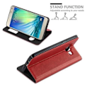 Miniatyrbild 4 av 4: Samsung Galaxy A5 2015 (5) Fodral i SAFFRANSRÖTT från Cadorabo (Design VIEW) Helt skyddsfodral med flipskydd, stativ