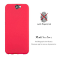 Miniatyrbild 2 av 4: HTC ONE A9-fodral i RED FROST av Cadorabo (FROST Design) Ultratunt mjukt silikon TPU-gelöverdrag med anti-chock – skyddsöverdrag