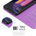 Miniatyrbild 3 av 4: Etui för LG V60 ThinQ - CADORABO - Orkidé Violett - Syntetläder - Magnetstängning - Ställfunktion Orkidévioler