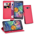 Miniatyrbild 1 av 4: Cadorabo Fodral Samsung Galaxy A7 2016 RÖD Fodral Fodral Fullt skydd Magnetisk Stöder Stand Card Slot