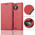Miniatyrbild 2 av 4: Nokia Lumia 950 XL Fodral i APPLE RED från Cadorabo (INVISIBLE MAGNETIC CLOSURE Design) Helt skyddsfodral med