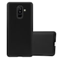 Miniatyrbild 1 av 4: Cadorabo Fodral fungerar med Samsung Galaxy A6 PLUS 2018 i METALLIC BLACK - Stötsäkert och reptåligt TPU silikonskydd -