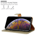 Miniatyrbild 4 av 4: Fodral till Apple iPhone XS MAX - CADORABO - Brun - Imiterat läder - Stativfunktion - Kortfack kastanj
