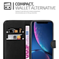Miniatyrbild 4 av 4: Cadorabo fodral till Apple iPhone XR - i svart - Bokställ funktion Svart
