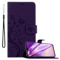 Miniatyrbild 1 av 4: Fodral till Huawei MATE 20 - CADORABO - Blommönster - Imiterat läder - Stativfunktion - 3 kortplatser Lila