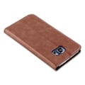 Miniatyrbild 4 av 4: Samsung Galaxy S6 EDGE Fodral i MEDIUM BRUN från Cadorabo (INVISIBLE MAGNETIC CLOSURE Design) Fullt skyddsfodral med