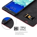 Miniatyrbild 2 av 4: Samsung Galaxy NOTE EDGE-fodral i APPLE RED från Cadorabo (INVISIBLE MAGNETIC CLOSURE Design) Fullt skyddsfodral