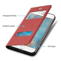 Miniatyrbild 3 av 4: Cadorabo Coque Apple iPhone 8 PLUS / 7 PLUS / 7S PLUS RÖD SAFRAN VIEW Hållare Etui Case Cover Magnetisk stöder Ställ och Fönster