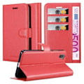Miniatyrbild 1 av 4: Etui för Sharp Aquos R3 - CADORABO - KIRSCHRÖD - Slitstark konstläder - Magnetisk stängning - Ställfunktion RÖDA KÖRSBÄR