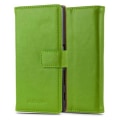 Miniatyrbild 1 av 4: Sony Xperia Z5-fodral i PRE GREEN by Cadorabo (LUXURY Design) Fullt skyddsfodral med flipskydd och horisontellt stativ