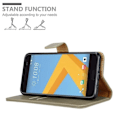 Miniatyrbild 4 av 4: HTC One M10 fodral - CADORABO - Brun - Imiterat läder - Stativfunktion - Kortfack kastanj