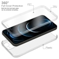 Miniatyrbild 3 av 4: Cadorabo Fodral för Apple iPhone 12 PRO MAX i Transparent Fodral 360° Helkroppsskydd Skärmskydd