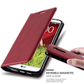 Miniatyrbild 1 av 4: LG G2 fodral i APPLE RED från Cadorabo (INVISIBLE MAGNETIC CLOSURE Design) Helt skyddande fodral med flip flik