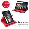 Miniatyrbild 2 av 4: Fodral för Lenovo Tab 3 10 Business (10.1 tum) Etui i BRUNT Hölje Skydd 360 grader konstläder Plånbok Wallet kastanj