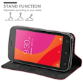 Miniatyrbild 4 av 4: Lenovo A PLUS-fodral i APPLE RED från Cadorabo (INVISIBLE MAGNETIC CLOSURE Design) Helt skyddsfodral med flipflik