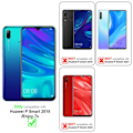 Miniatyrbild 2 av 4: Cadorabo 3x härdat glas för Huawei Enjoy 7S i HÖG TRANSPARENT - Paket med 3 skärmskydd i härdat glas för display - Vit