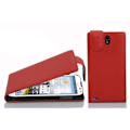 Miniatyrbild 1 av 2: Cadorabo Coque Huawei ASCEND G610 DESIGN FLIP-stil Fodral Fodral i konstläder Struktur KÖRSBÄRSRÖD