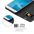 Miniatyrbild 2 av 4: Honor 5C Fodral i NIGHT BLACK från Cadorabo (INVISIBLE MAGNETIC CLOSURE Design) Fullt skyddsfodral med flipskydd och