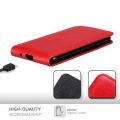 Miniatyrbild 3 av 4: Coque - CADORABO - ZTE BLADE V8 MINI - Syntetiskt läder - Röd - Magnetstängning Röd