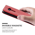 Miniatyrbild 4 av 4: ASUS ZenFone 3 Fodral i APPLE RED från Cadorabo (INVISIBLE MAGNETIC CLOSURE Design) Fullt skyddsskydd med flipskydd