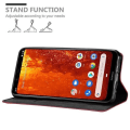 Miniatyrbild 2 av 4: Coque portefeuille - CADORABO - Nokia 8.1 2018 - Röd konstläder - Osynlig magnetstängning - 360° flip Röd
