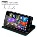 Miniatyrbild 4 av 4: Coque för Nokia Lumia 540 Fodral i TURKOS PETROL Etui Case Cover Skydd Plånbok Wallet Grön