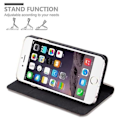 Miniatyrbild 4 av 4: Cadorabo Apple iPhone 6 PLUS / 6S PLUS Fodral BRUNT Osynlig magnetisk STÄNGNING Fodral Fodral Stöder Stand Card Slot